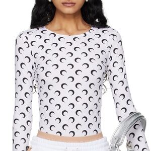 Marine Serre White Bodysuit